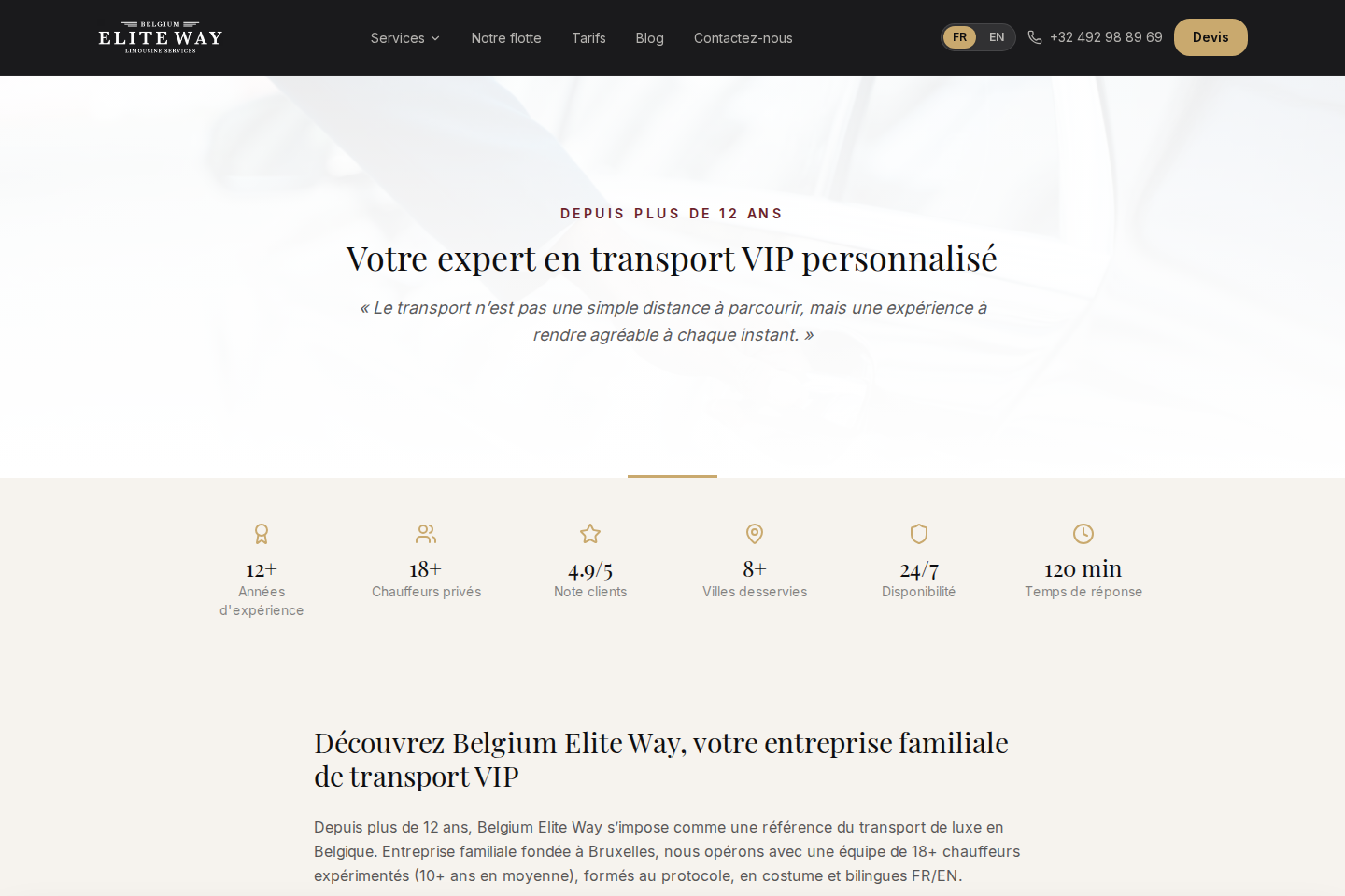 Capture desktop de Belgium Elite Way