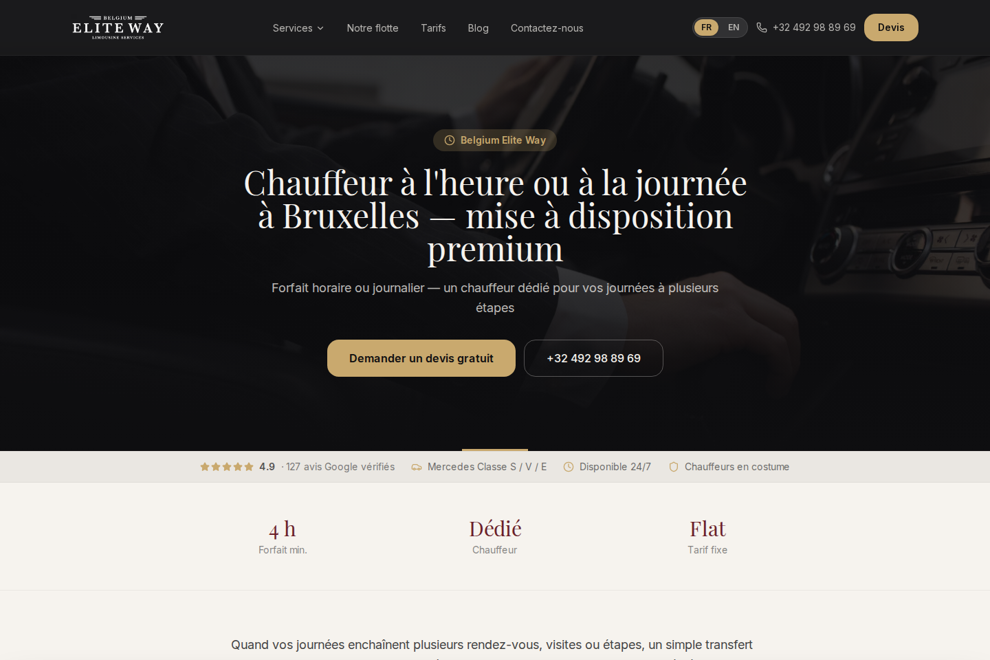 Capture desktop de Belgium Elite Way