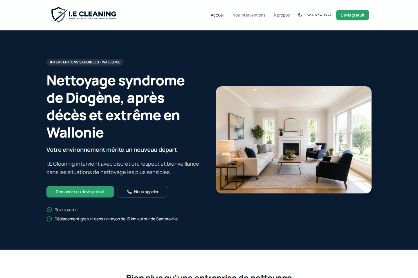 Capture desktop de Cleaning IE